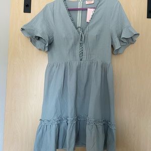 Sage Green Casual Dress
